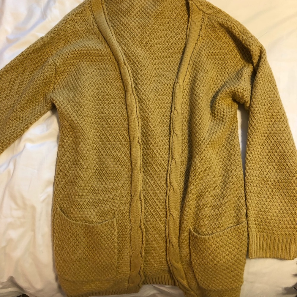 Mustard cable knit sweater
